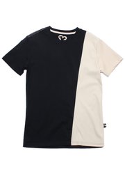 Denim Panel Men's T-Shirt KHAKI