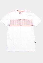 Japanese Motif Panel Prints Men's T-Shirt RED