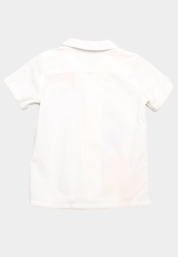 Circles Print Easy Short Sleeve Boy's Shirt WHITE