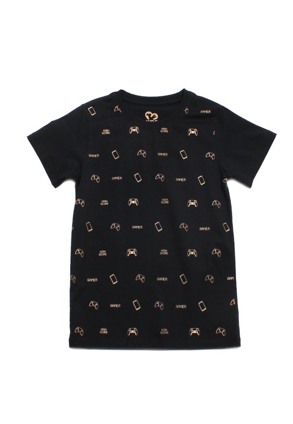Gaming Prints Boy's T-Shirt BLACK