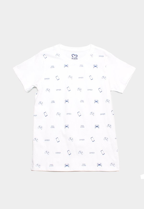 Gaming Prints Boy's T-Shirt WHITE