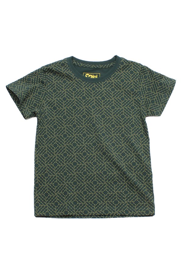 Sashiko Square Boy's T-Shirt GREEN