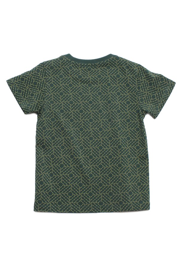 Sashiko Square Boy's T-Shirt GREEN