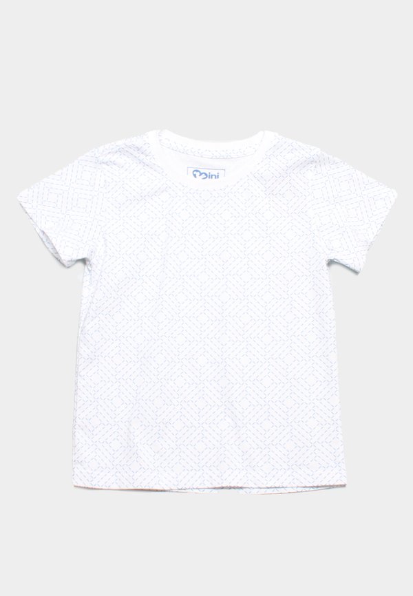 Sashiko Square Boy's T-Shirt WHITE