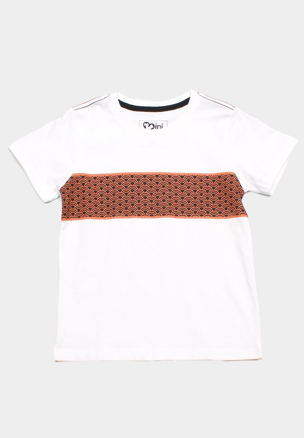 Japanese Motif Panel Prints Boy's T-Shirt BLACK