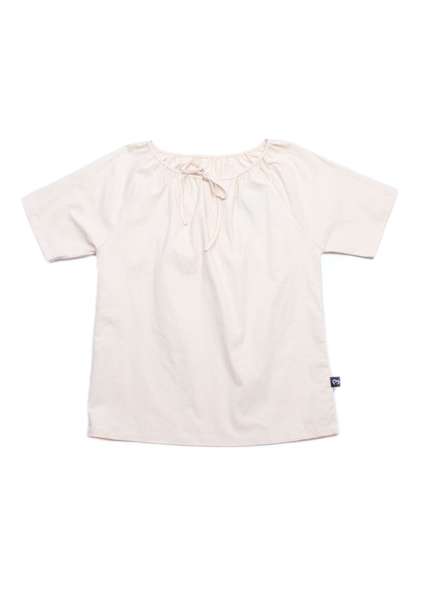 Linen String Top Ladies' Blouse KHAKI