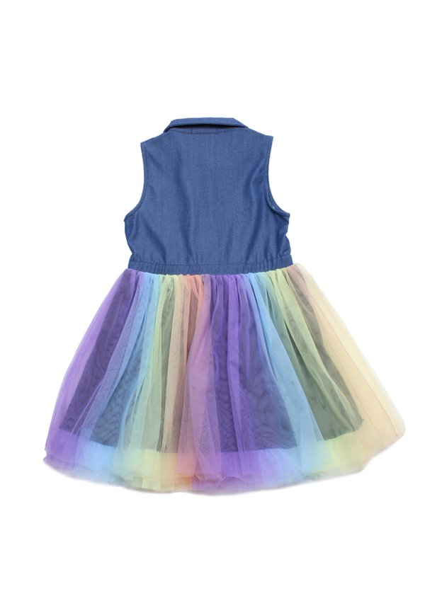 Denim Girl's Bubble Dress NAVY