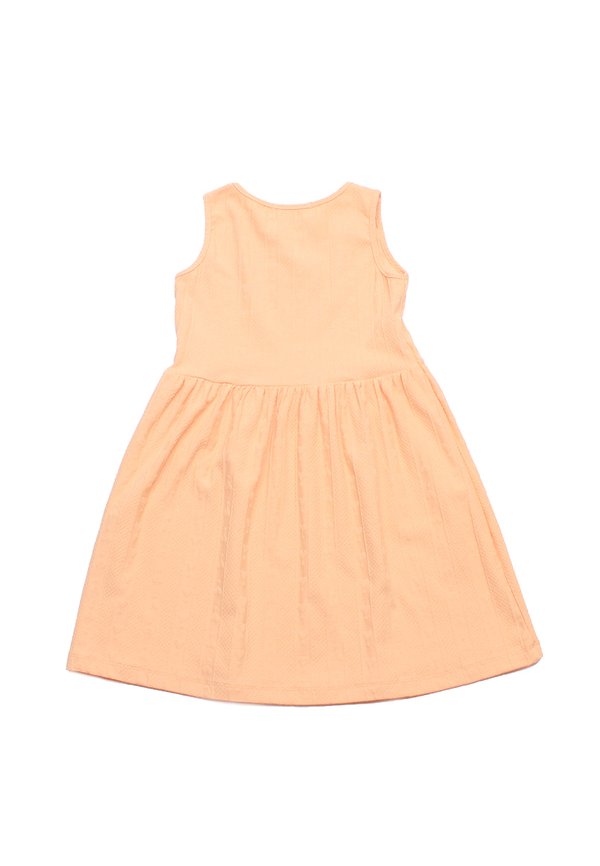 Vertical Textured Girl's Dress ORANGE