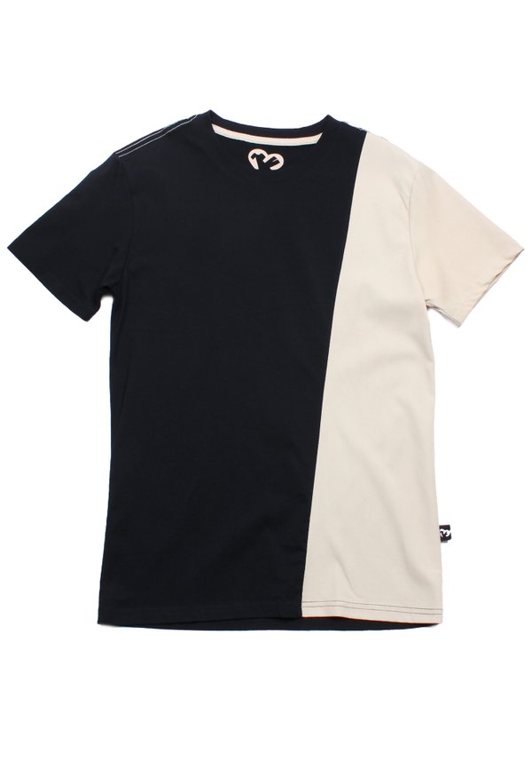 Denim Panel Men's T-Shirt KHAKI