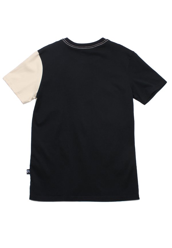 Denim Panel Men's T-Shirt KHAKI