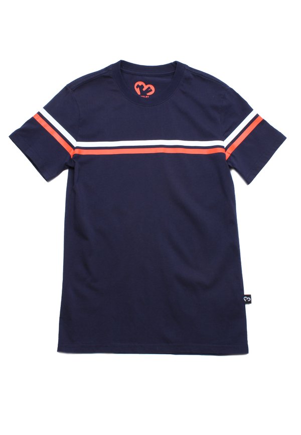 Twin Stripe Men's T-Shirt NAVY