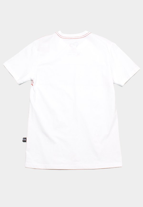 Japanese Motif Panel Prints Men's T-Shirt RED