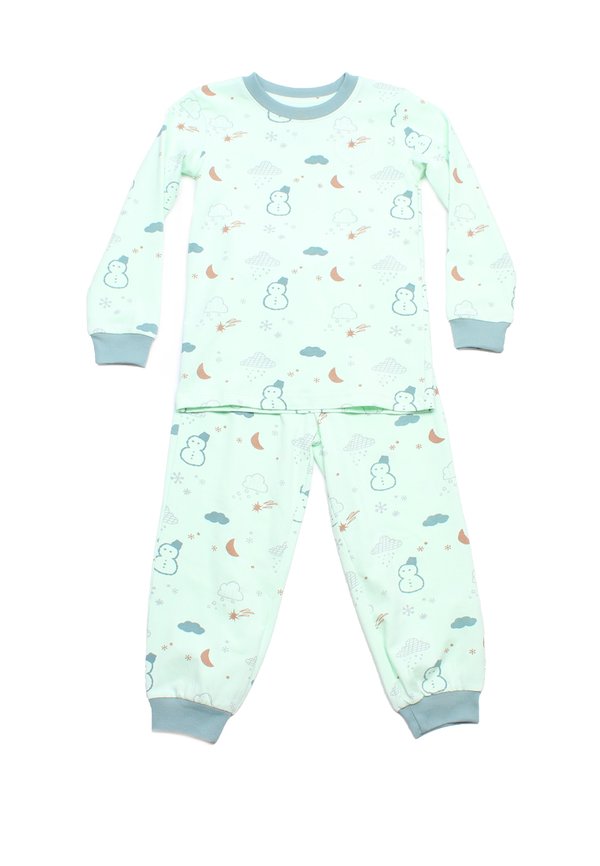 Weather Series Snowy Premium Kids' Pyjamas Set CYAN