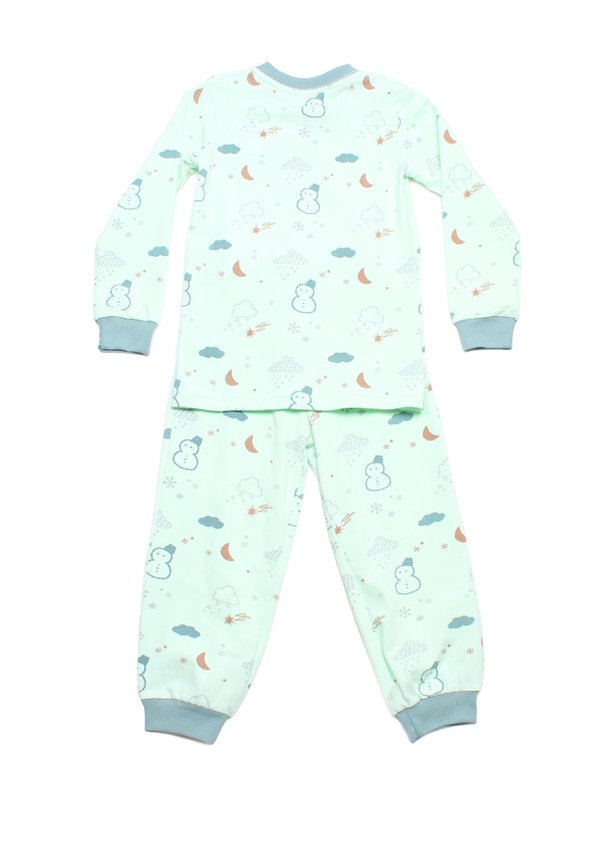 Weather Series Snowy Premium Kids' Pyjamas Set CYAN