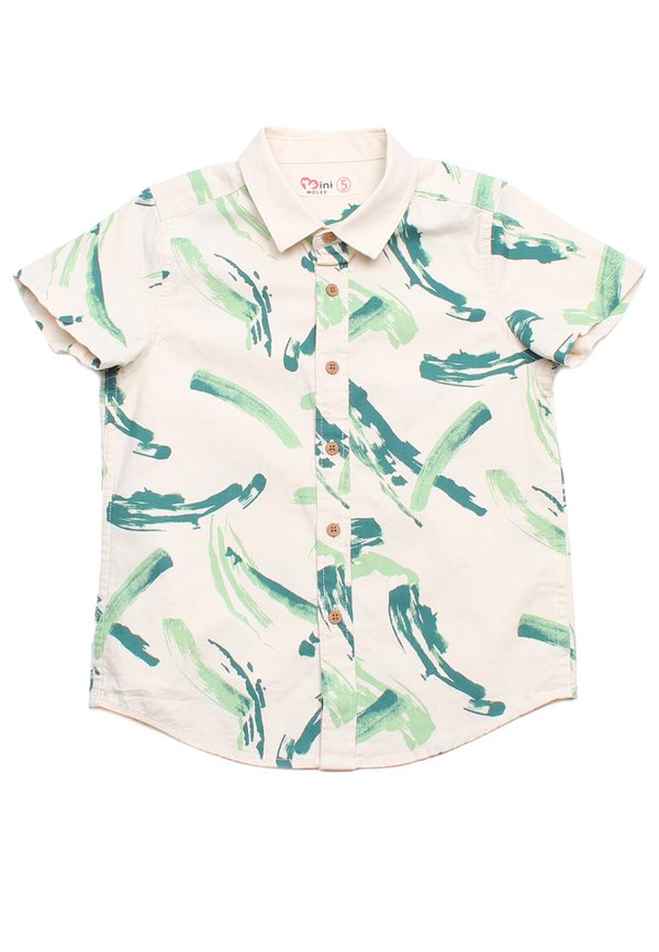 Paint Brush Premium Short Sleeve Boy's Shirt KHAKI