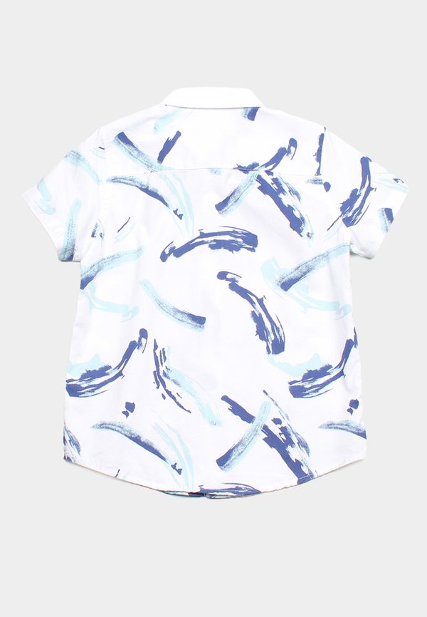 Paint Brush Premium Short Sleeve Boy's Shirt WHITE