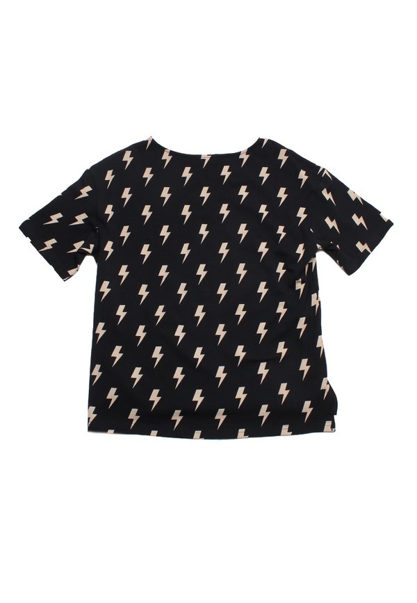 Lightning Print Ladies' Blouse BLACK