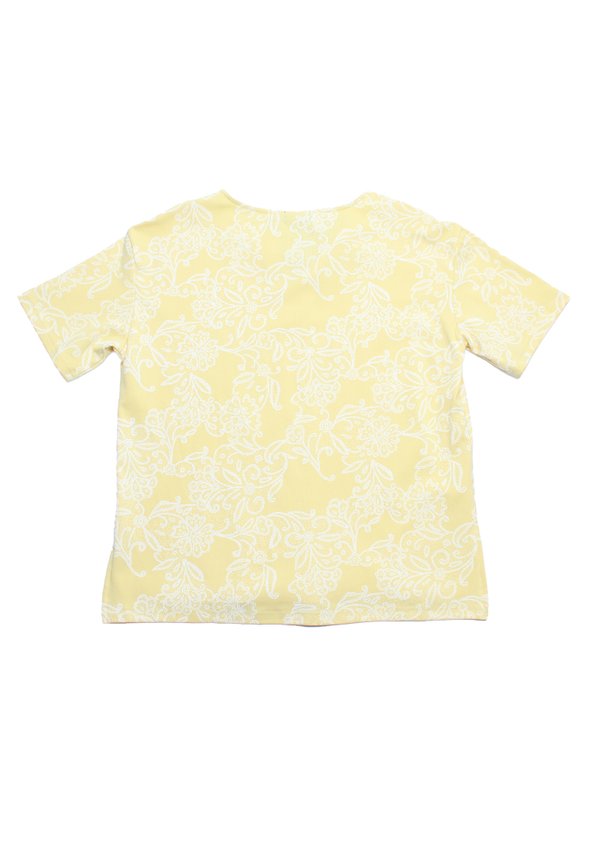 Floral Print Ladies' Blouse YELLOW