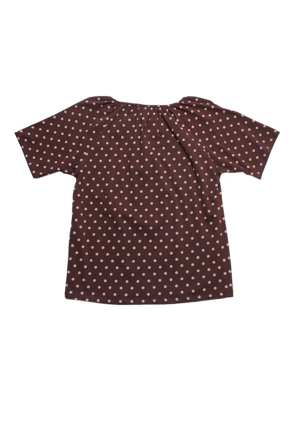 Polka Dot String Top Ladies' Blouse BROWN