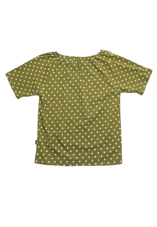 Polka Dot String Top Ladies' Blouse GREEN