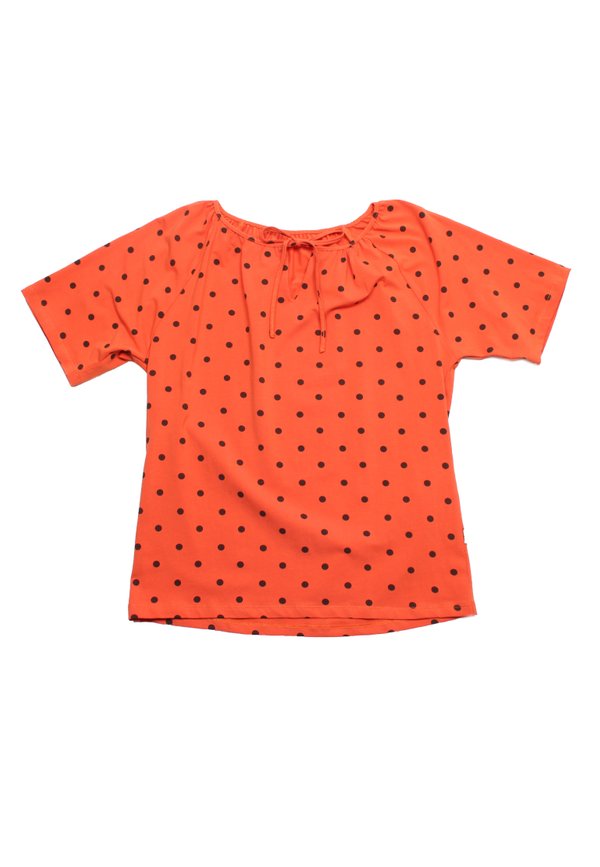 Polka Dot String Top Ladies' Blouse ORANGE