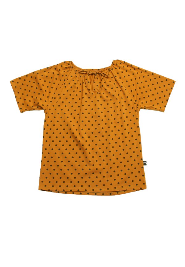 Polka Dot String Top Ladies' Blouse YELLOW