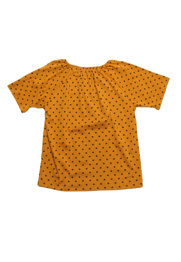 Polka Dot String Top Ladies' Blouse YELLOW