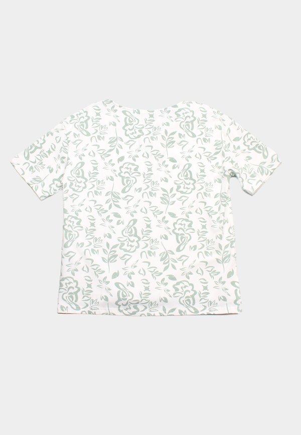 Mono Graffiti Floral Ladies' Blouse GREEN