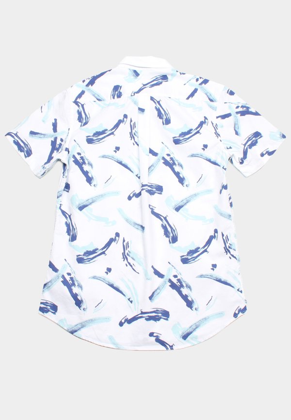 Paint Brush Premium Short Sleeve Men's Shirt WHITE