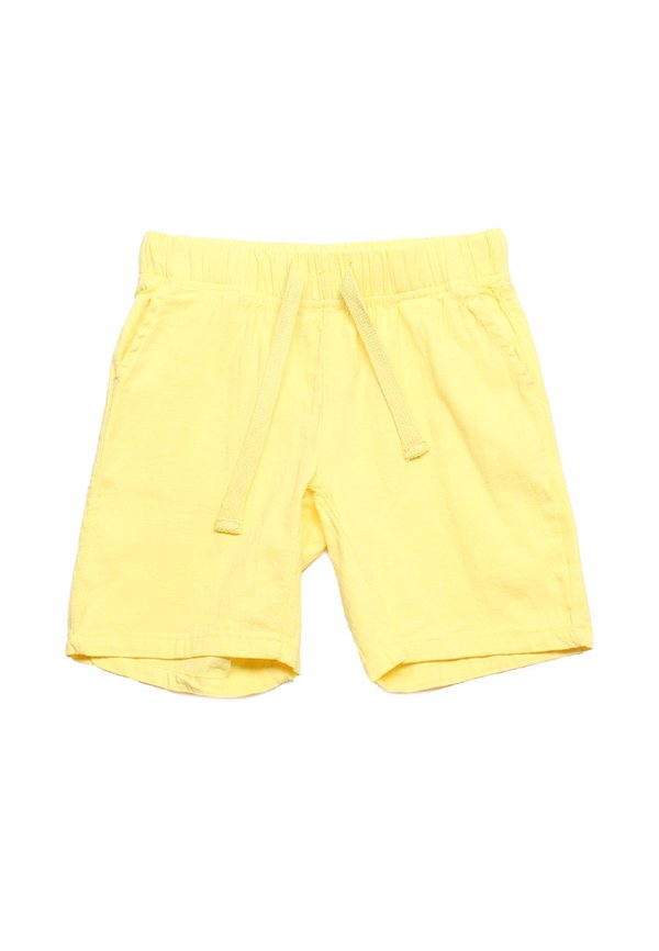 Linen Casual Drawstring Boy's Shorts YELLOW