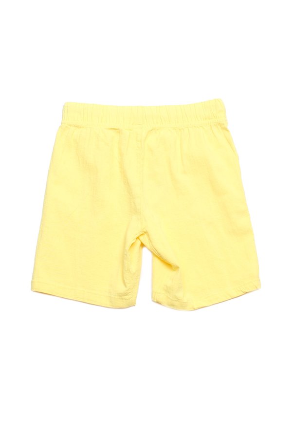 Linen Casual Drawstring Boy's Shorts YELLOW