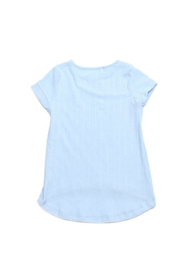Thread Textured Girl's T-Shirt BLUE
