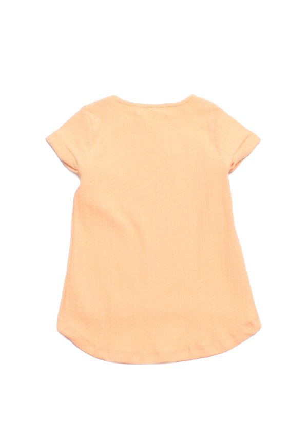Thread Textured Girl's T-Shirt ORANGE
