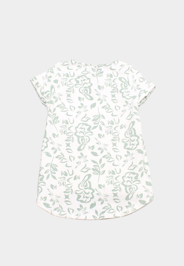 Mono Graffiti Floral Girl's T-Shirt GREEN