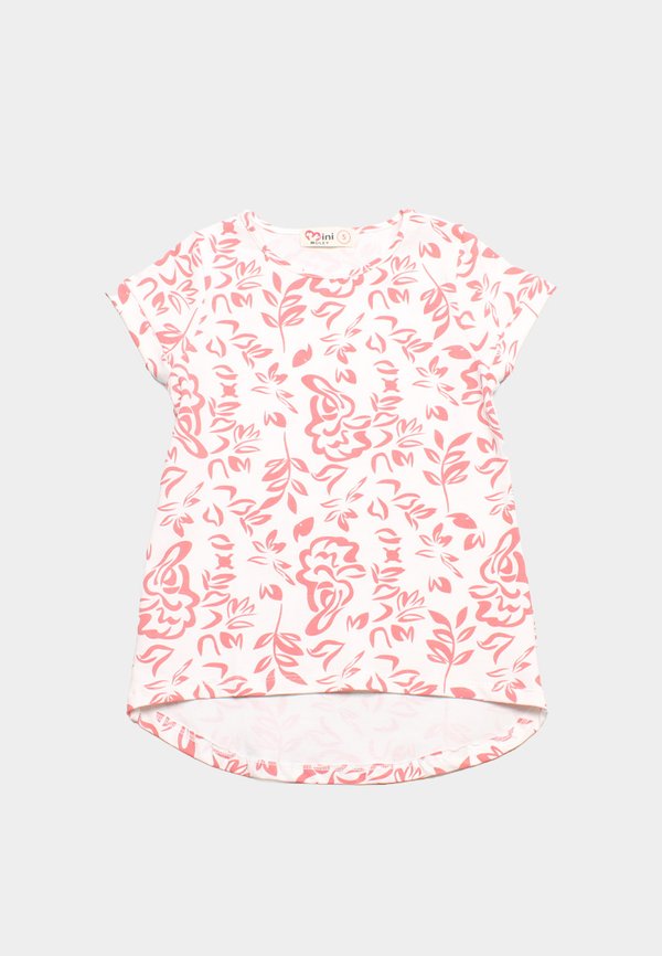 Mono Graffiti Floral Girl's T-Shirt PINK