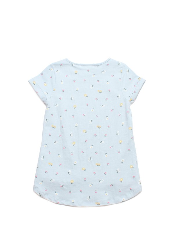 Petit Flora Ribbed Girl's T-Shirt BLUE