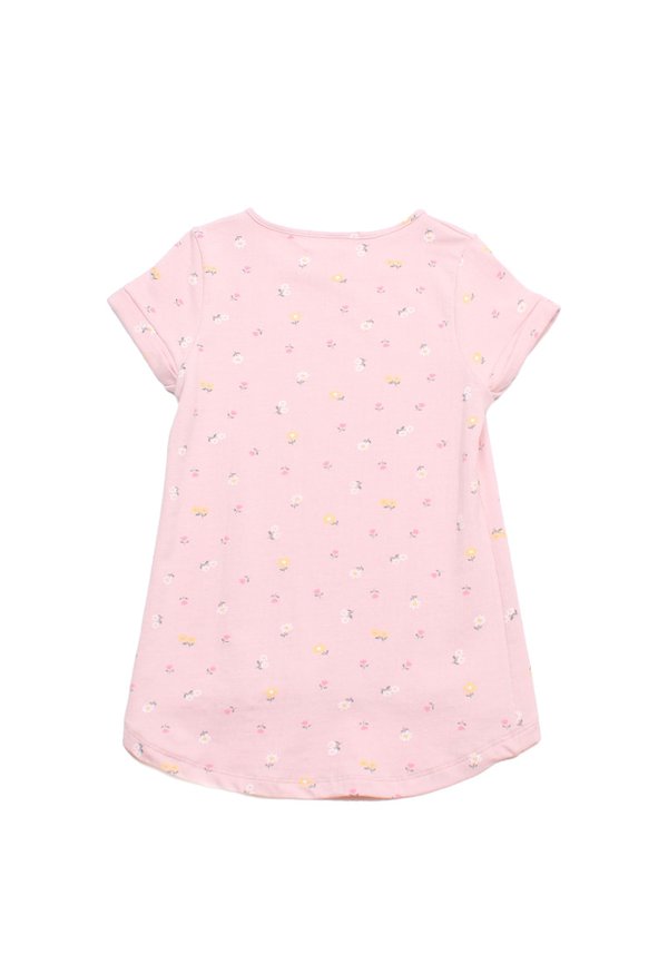 Petit Flora Ribbed Girl's T-Shirt PINK