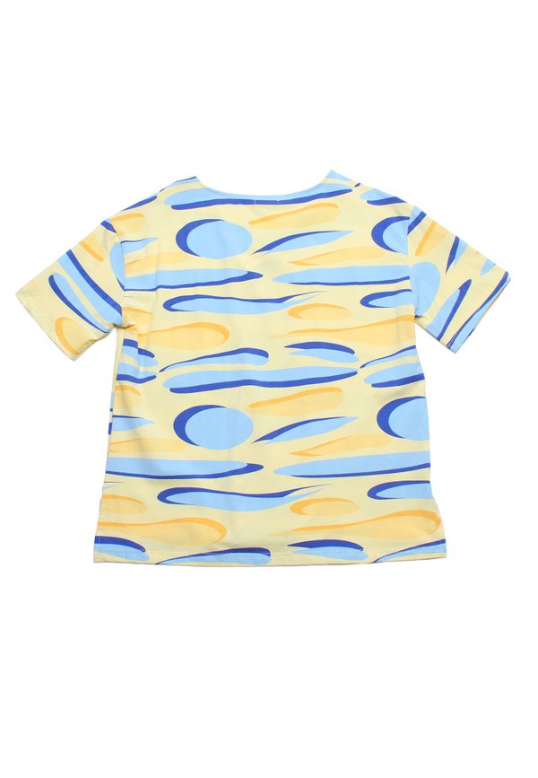 Bubbles Print Ladies' V Blouse YELLOW