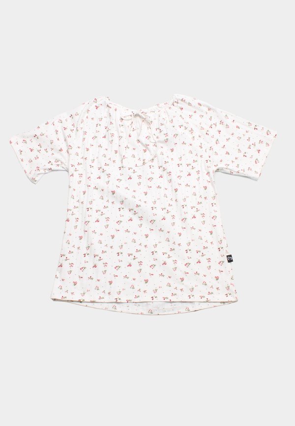 Petit Floral Rib String Top Ladies' Blouse RED