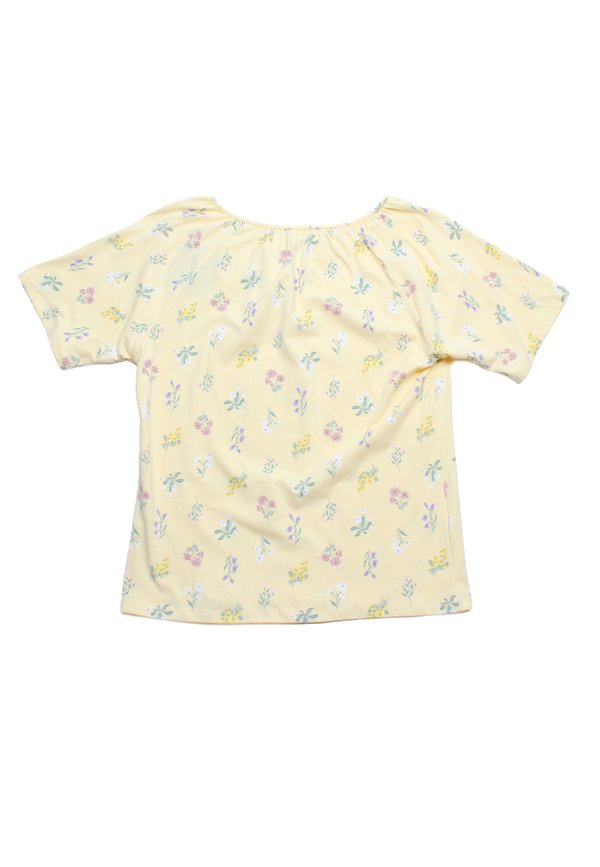 Pastel Floral String Top Ladies' Blouse YELLOW