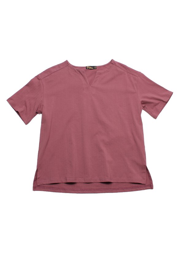 Textured Ladies' V Blouse MAROON