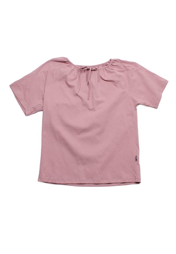 Diamond Textured String Top Ladies' Blouse MAROON