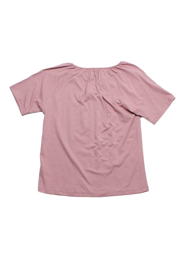 Diamond Textured String Top Ladies' Blouse MAROON