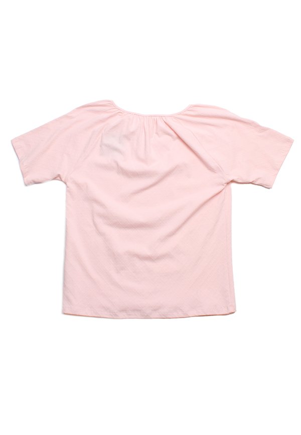 Diamond Textured String Top Ladies' Blouse PINK