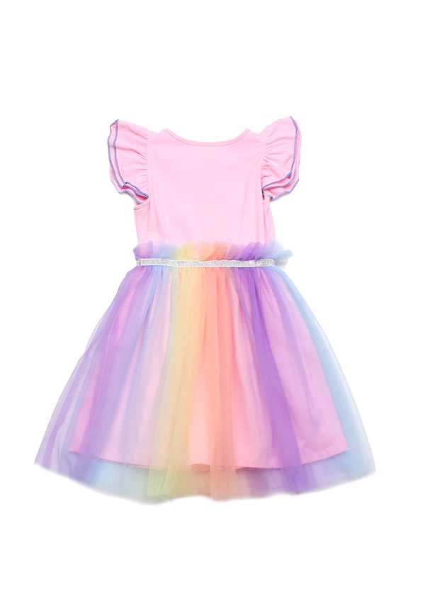 Rainbow Tuelle Girl's Bubble Dress PINK