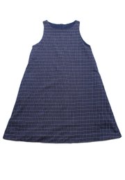 Checkered Premium Ladies' Shift Dress NAVY