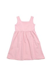 Checkered Premium Girl's Dress PINK