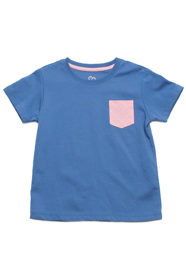 Checkered Pocket Premium Boy's T-Shirt BLUE