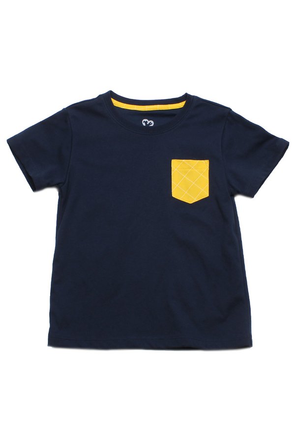 Checkered Pocket Premium Boy's T-Shirt NAVY