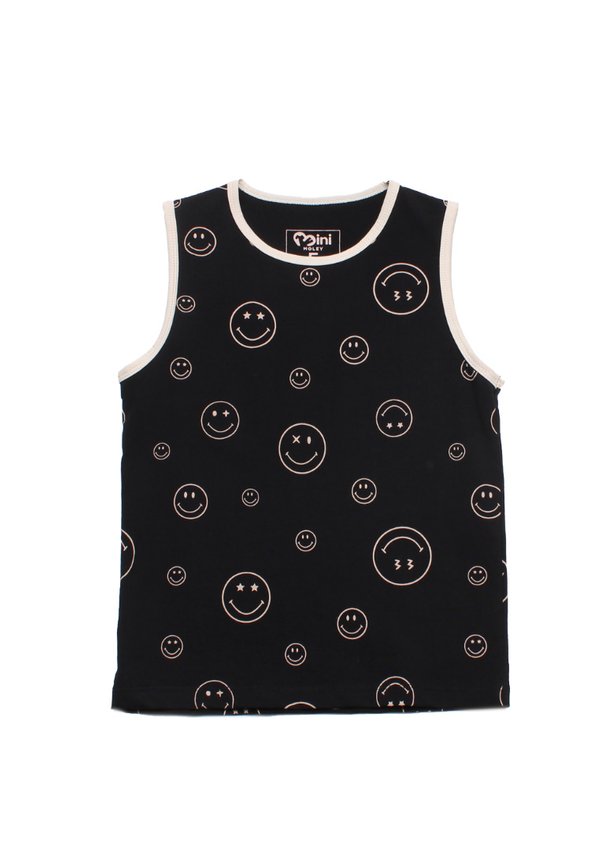 Smiley Boy's Singlet BLACK Smiley Boy's Singlet BLACK